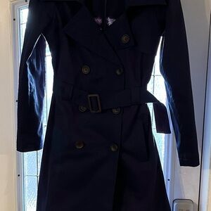 Barneys New York Navy Trench Coat
